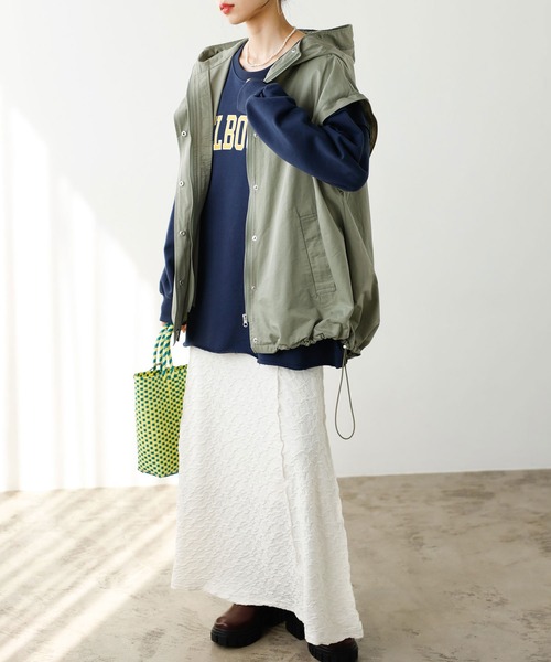 GeeRA(ジーラ)の「マルチウェイマウンテンパーカー(マウンテンパーカー・レディース・アイボリー/カーキ・MEDIUM/LARGE)」の19枚目の写真
