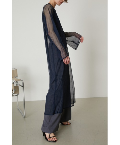 RIM.ARK(リムアーク)の「Tulle long OP(ドレス・レディース・ネイビー/ライトベージュ・FREE)」の10枚目の写真