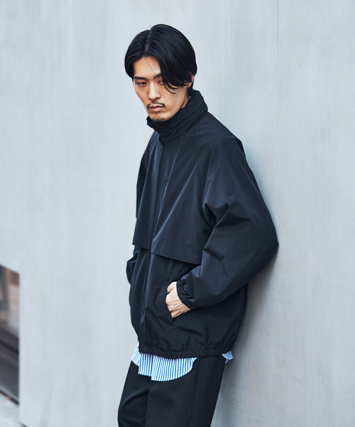 EDIFICE(エディフィス)の「【LA BOUCLE / ラブークル】スタンドショートブルゾン コットン/ナイロン(その他アウター・メンズ・ブラック・1/2)」の6枚目の写真