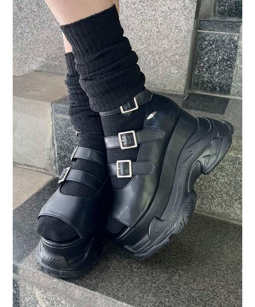 EATME（イートミー）の「スニーカーソール トリプルベルトサンダル（サンダル・レディース・ブラック/その他1・S/M/L）」の11枚目の写真