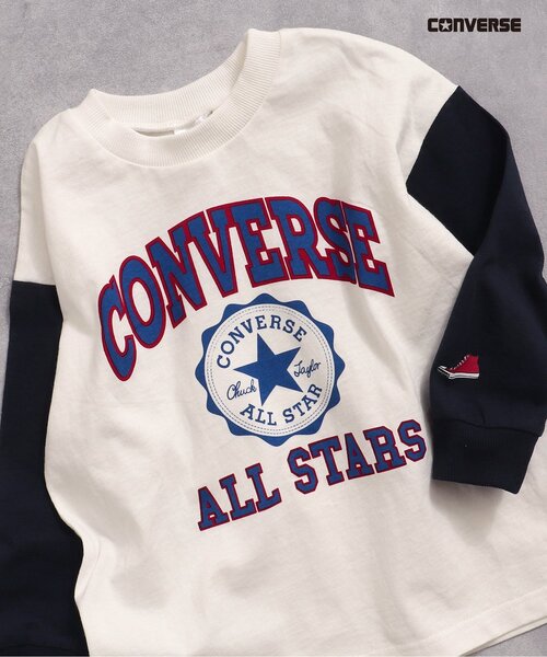 CONVERSE（コンバース）の「CONVERSE 5色3柄Tシャツ（Tシャツ/カットソー・キッズ・ピンク/レインボー/ミント/サックスブルー/オフホワイト・80/90/100/110/120/130/140）」の2枚目の写真