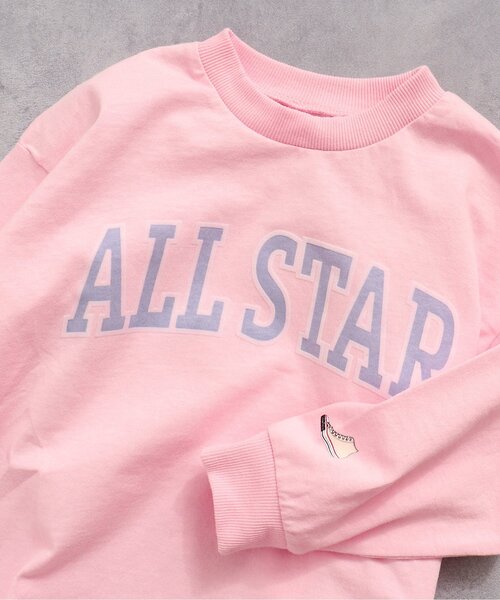 CONVERSE（コンバース）の「CONVERSE 5色3柄Tシャツ（Tシャツ/カットソー・キッズ・ピンク/レインボー/ミント/サックスブルー/オフホワイト・80/90/100/110/120/130/140）」の4枚目の写真