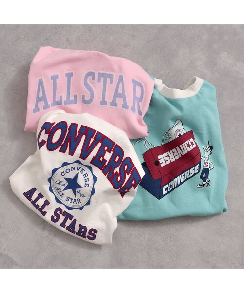 CONVERSE（コンバース）の「CONVERSE 5色3柄Tシャツ（Tシャツ/カットソー・キッズ・ピンク/レインボー/ミント/サックスブルー/オフホワイト・80/90/100/110/120/130/140）」の8枚目の写真