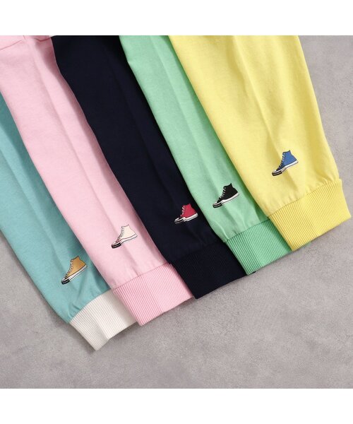 CONVERSE（コンバース）の「CONVERSE 5色3柄Tシャツ（Tシャツ/カットソー・キッズ・ピンク/レインボー/ミント/サックスブルー/オフホワイト・80/90/100/110/120/130/140）」の10枚目の写真