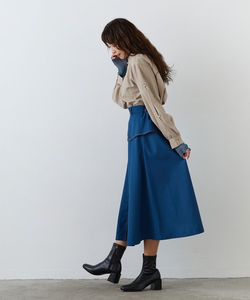 179/WG(イチナナキュウダブルジー)の「カンフー風袖スリットブラウス(シャツ/ブラウス・レディース・オフホワイト/ベージュ/グリーン/ブラック・MEDIUM)」の21枚目の写真