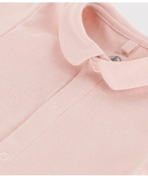 PETIT BATEAU（プチバトー）の「前開き半袖ボディ（ロンパース・キッズ・ピンク/ネイビー・6MONTH/12MONTH）」の5枚目の写真