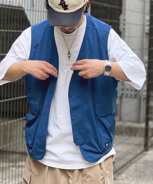 Java（ジャバ）の「《JaVaジャバ 別注》高機能素材AIR　GRID　TECH使用　吸水速乾・抗菌防臭フィッシャーマンベスト(セットアップ可能)（ベスト・メンズ・ブラック/カーキ/ブルー・LARGE/MEDIUM/SMALL/X-LARGE）」の16枚目の写真