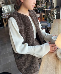 シープ風フェイクファーベスト/【WEB/EC限定商品】