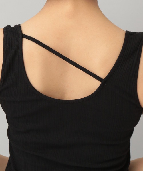 A part by(アパートバイ)の「バックアシメリブタンク(タンクトップ・レディース・オフホワイト/ブラック/ライトグリーン・FREE)」の20枚目の写真