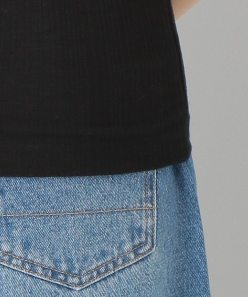 A part by(アパートバイ)の「バックアシメリブタンク(タンクトップ・レディース・オフホワイト/ブラック/ライトグリーン・FREE)」の13枚目の写真