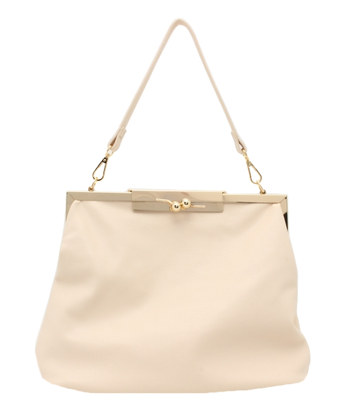 OUTLET（アウトレット）の「【mystic】ガマ口BAG（ショルダーバッグ・レディース・アイボリー/ピンク・FREE）」の2枚目の写真