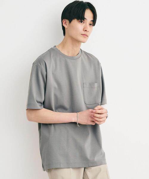 green label relaxing（グリーンレーベルリラクシング）の「ポンチ クルーネック カットソー（Tシャツ/カットソー・メンズ・ライム/ネイビー/グレー/ホワイト・XL/XXL/S/M/L）」の3枚目の写真