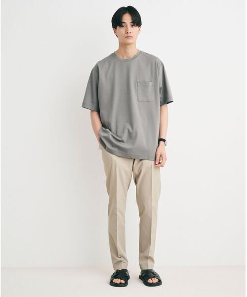 green label relaxing（グリーンレーベルリラクシング）の「ポンチ クルーネック カットソー（Tシャツ/カットソー・メンズ・ライム/ネイビー/グレー/ホワイト・XL/XXL/S/M/L）」の9枚目の写真