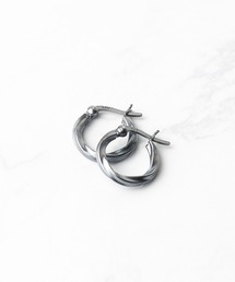 Pimientos（ピミエントス）の「《SILVER925》15ｍｍデザインフープピアス（ピアス（両耳用））」