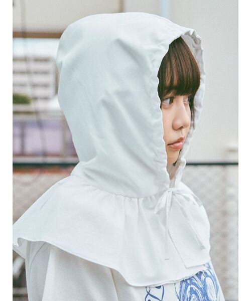 merry jenny（メリージェニー）の「ギャザーフリルフード（ハット・レディース・ブラック/オフホワイト/ブルー・FREE）」の9枚目の写真