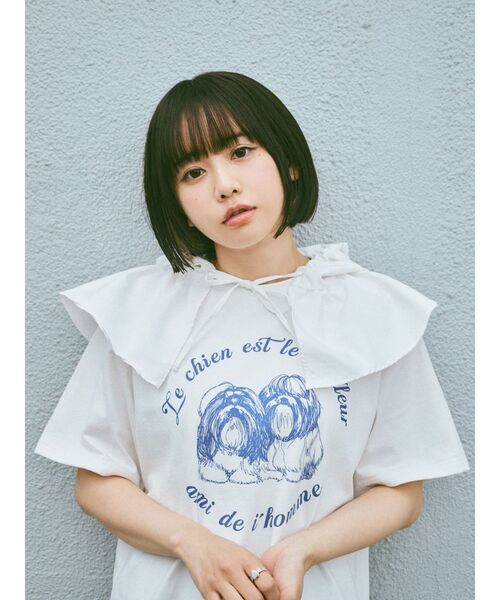 merry jenny（メリージェニー）の「ギャザーフリルフード（ハット・レディース・ブラック/オフホワイト/ブルー・FREE）」の7枚目の写真