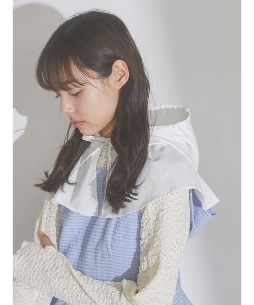 merry jenny（メリージェニー）の「ギャザーフリルフード（ハット・レディース・ブラック/オフホワイト/ブルー・FREE）」の10枚目の写真