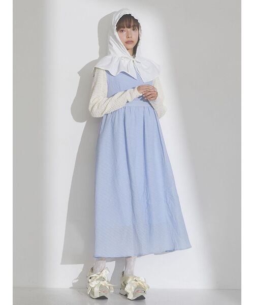 merry jenny（メリージェニー）の「ギャザーフリルフード（ハット・レディース・ブラック/オフホワイト/ブルー・FREE）」の15枚目の写真