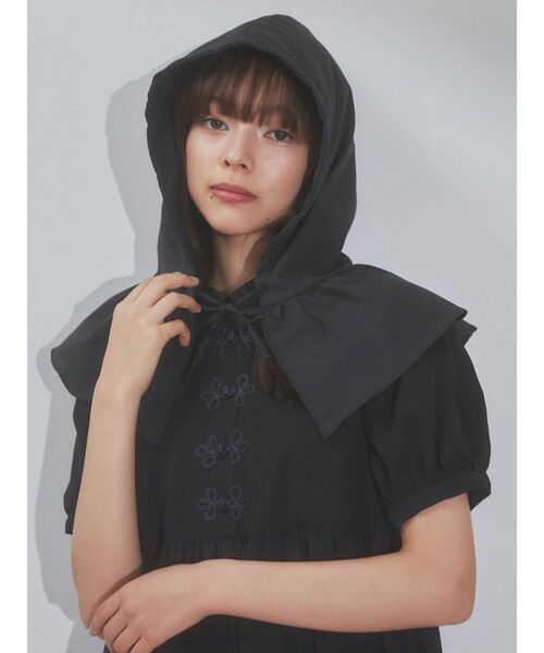 merry jenny（メリージェニー）の「ギャザーフリルフード（ハット・レディース・ブラック/オフホワイト/ブルー・FREE）」の17枚目の写真