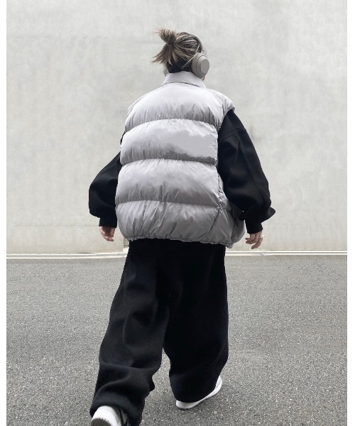 YACA（ヤーカ）の「down vest/ダウンベスト（ダウンベスト・レディース・グレー・FREE）」の2枚目の写真