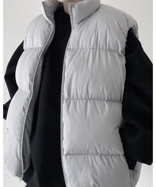 YACA（ヤーカ）の「down vest/ダウンベスト（ダウンベスト・レディース・グレー・FREE）」の3枚目の写真