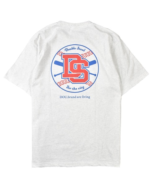 DOUBLE STEAL（ダブルスティール）の「ベースボールロゴ Tシャツ（Tシャツ/カットソー・メンズ・アッシュグレー/ブラック/ブラウン/ホワイト・LARGE/X-LARGE/MEDIUM/XX-LARGE）」の9枚目の写真