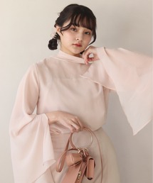 muguet | high nack sheer blouse(シャツ/ブラウス)
