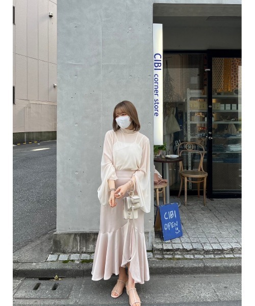 muguet（ミュゲ）の「high neck sheer blouse（シャツ/ブラウス）」 - WEAR