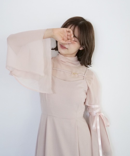 muguet（ミュゲ）の「high neck sheer blouse（シャツ/ブラウス・レディース・ベビーピンク/アイボリー/ピンク・FREE）」の13枚目の写真