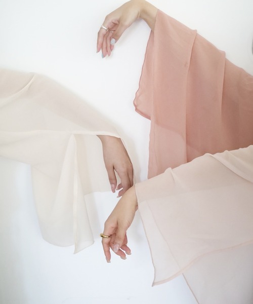 muguet（ミュゲ）の「high neck sheer blouse（シャツ/ブラウス・レディース・ベビーピンク/アイボリー/ピンク・FREE）」の15枚目の写真