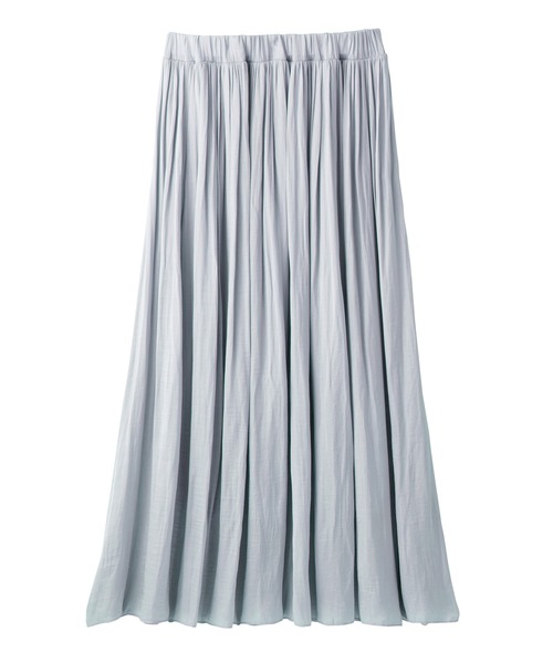 alotta（アロッタ）の「サテン素材ギャザーフレアースカート（スカート・レディース・ブラック/パープル/アイボリー/ミント/ラベンダー/オレンジ/ピンク/オリーブ・LARGE/MEDIUM/X-LARGE/XX-LARGE）」の10枚目の写真