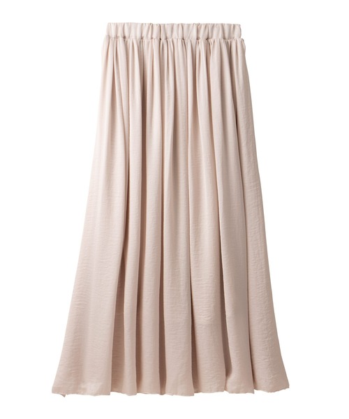 alotta（アロッタ）の「サテン素材ギャザーフレアースカート（スカート・レディース・ブラック/パープル/アイボリー/ミント/ラベンダー/オレンジ/ピンク/オリーブ・LARGE/MEDIUM/X-LARGE/XX-LARGE）」の11枚目の写真