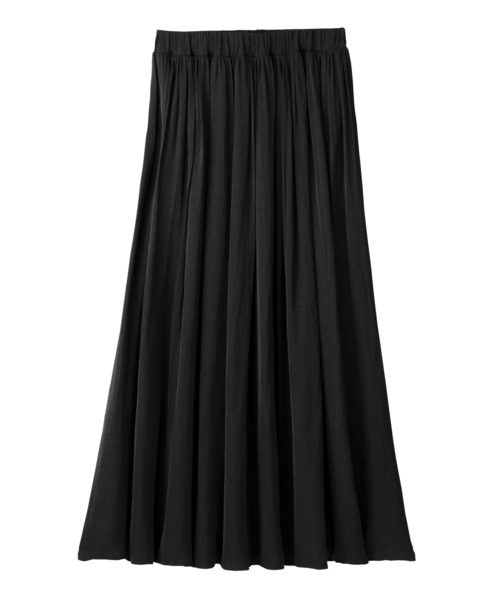 alotta（アロッタ）の「サテン素材ギャザーフレアースカート（スカート・レディース・ブラック/パープル/アイボリー/ミント/ラベンダー/オレンジ/ピンク/オリーブ・LARGE/MEDIUM/X-LARGE/XX-LARGE）」の12枚目の写真