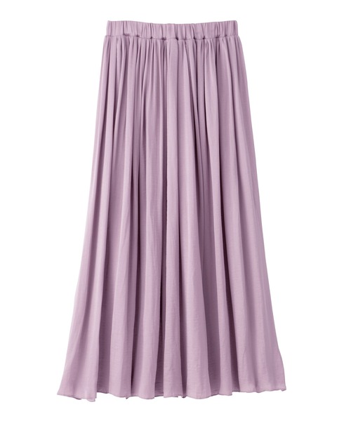 alotta（アロッタ）の「サテン素材ギャザーフレアースカート（スカート・レディース・ブラック/パープル/アイボリー/ミント/ラベンダー/オレンジ/ピンク/オリーブ・LARGE/MEDIUM/X-LARGE/XX-LARGE）」の14枚目の写真