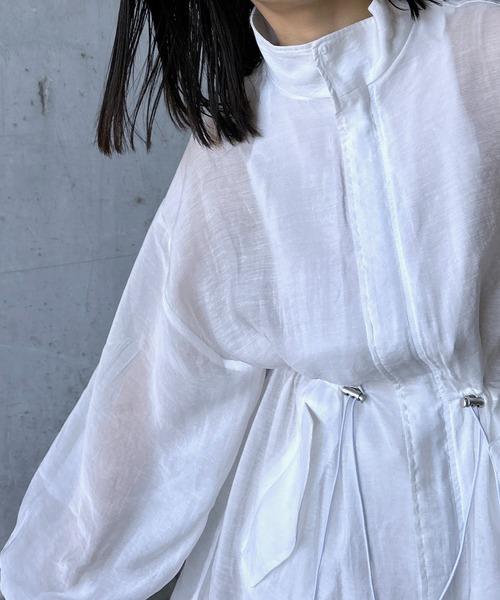 y/m by RIKA（イムバイリカ）の「シアーモッズコート（モッズコート・レディース・ブラック/オフホワイト・FREE）」の18枚目の写真