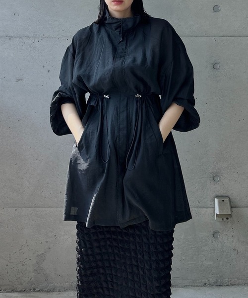 y/m by RIKA（イムバイリカ）の「シアーモッズコート（モッズコート・レディース・ブラック/オフホワイト・FREE）」の22枚目の写真
