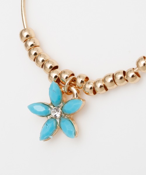 Kahiko（カヒコ）の「【Kahiko】プルメリアフープピアス（ピアス（両耳用）・レディース・ターコイズブルー/ホワイト・FREE）」の4枚目の写真