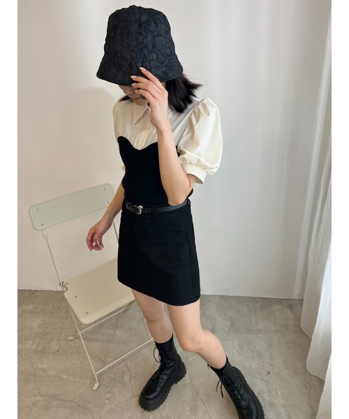 WC(ダブル シー)の「ビスチェデザインブラウス(シャツ/ブラウス・レディース・アイボリー/ブラック・FREE)」の7枚目の写真