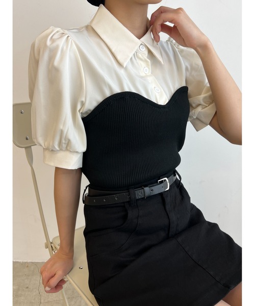 WC(ダブル シー)の「ビスチェデザインブラウス(シャツ/ブラウス・レディース・アイボリー/ブラック・FREE)」の19枚目の写真