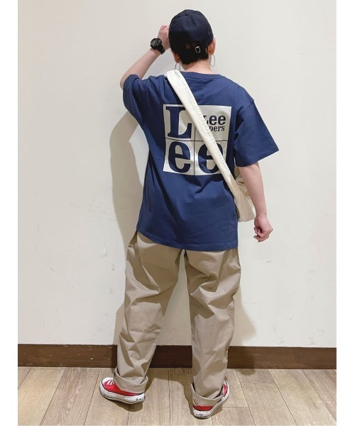 Lee(リー)の「【Lee】バックスクエアロゴTEE(Tシャツ/カットソー・メンズ・ネイビー・L/XL/M)」の20枚目の写真