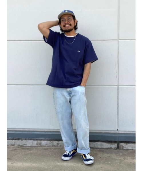 Lee(リー)の「【Lee】バックスクエアロゴTEE(Tシャツ/カットソー・メンズ・ネイビー・L/XL/M)」の14枚目の写真