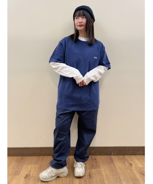 Lee(リー)の「【Lee】バックスクエアロゴTEE(Tシャツ/カットソー・メンズ・ネイビー・L/XL/M)」の21枚目の写真