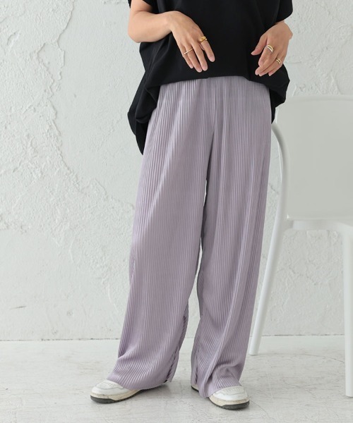 DONOBAN（ドノバン）の「【pufe】プリーツパンツ（その他パンツ・レディース・チャコール/ラベンダー/ライム/グレイッシュベージュ/ブラック・F）」の5枚目の写真