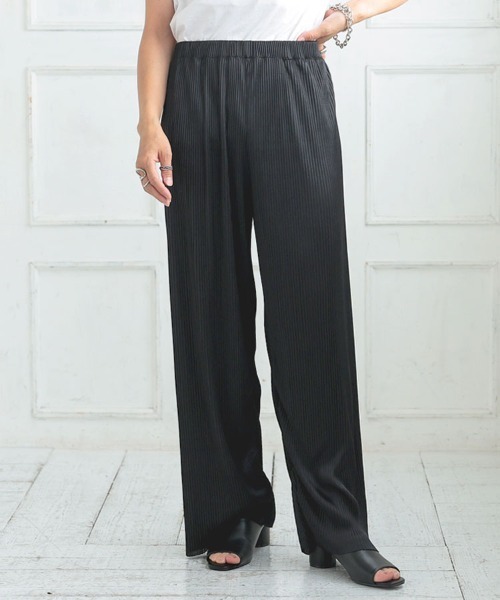 DONOBAN（ドノバン）の「【pufe】プリーツパンツ（その他パンツ・レディース・チャコール/ラベンダー/ライム/グレイッシュベージュ/ブラック・F）」の2枚目の写真