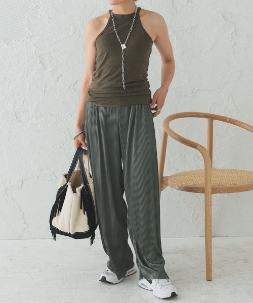 DONOBAN（ドノバン）の「【pufe】プリーツパンツ（その他パンツ・レディース・チャコール/ラベンダー/ライム/グレイッシュベージュ/ブラック・F）」の19枚目の写真