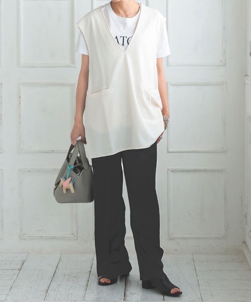 DONOBAN（ドノバン）の「【pufe】プリーツパンツ（その他パンツ・レディース・チャコール/ラベンダー/ライム/グレイッシュベージュ/ブラック・F）」の10枚目の写真