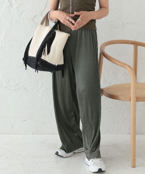 DONOBAN（ドノバン）の「【pufe】プリーツパンツ（その他パンツ・レディース・チャコール/ラベンダー/ライム/グレイッシュベージュ/ブラック・F）」の14枚目の写真