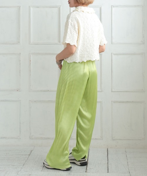 DONOBAN（ドノバン）の「【pufe】プリーツパンツ（その他パンツ・レディース・チャコール/ラベンダー/ライム/グレイッシュベージュ/ブラック・F）」の8枚目の写真