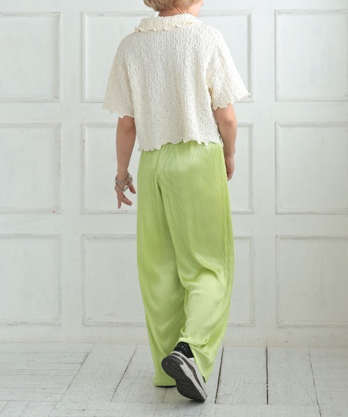 DONOBAN（ドノバン）の「【pufe】プリーツパンツ（その他パンツ・レディース・チャコール/ラベンダー/ライム/グレイッシュベージュ/ブラック・F）」の12枚目の写真