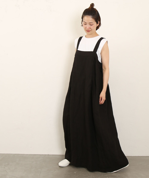 在庫処分♡ジャーナルスタンダードラックス　リネンツイル ベアワンピース JOURNAL STANDARD LUXE（ジャーナルスタンダード ラックス）の